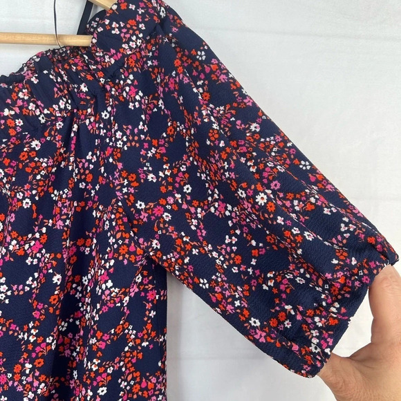 Michael Michael Kors Floral Print Off The Shoulder Top Short Sleeve Size M - Picture 6 of 12